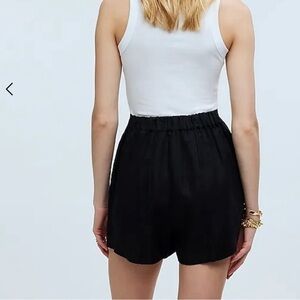NWT MADEWELL BLACK HIGH WAISTED 100% COTTON PULL ON SHORTS 3” INSEAM SZ XS
